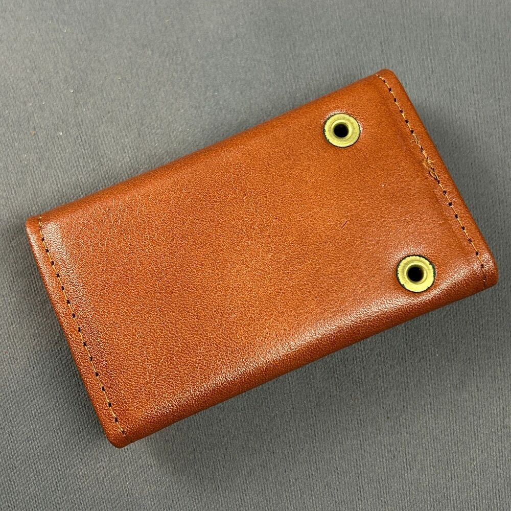 Vintage NOS Amity Brown Leather Folding Key Case Holder - Picture 6 of 15